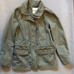 Madewell Olive Utility oversized field Jacket sz XS cotton
